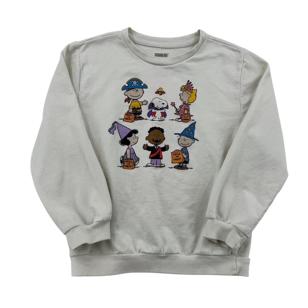 Peanuts Sweatshirt Kids Cream Good Halloween Charlie Brown Snoopy Graphic